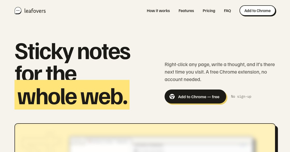 Capture d'écran de Sticky Notes for the Whole Web