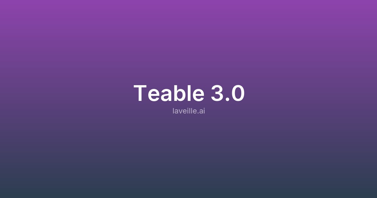 Capture d'écran de Teable 3.0