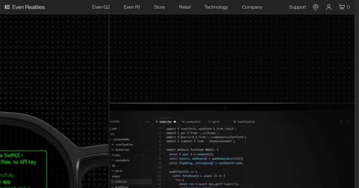 Capture d'écran de Terminal Mode by Even Realities