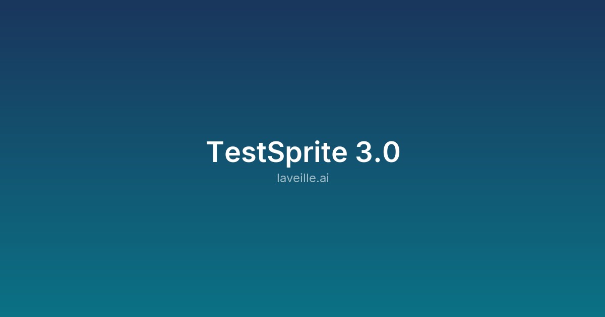 Capture d'écran de TestSprite 3.0