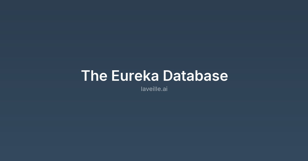Capture d'écran de The Eureka Database