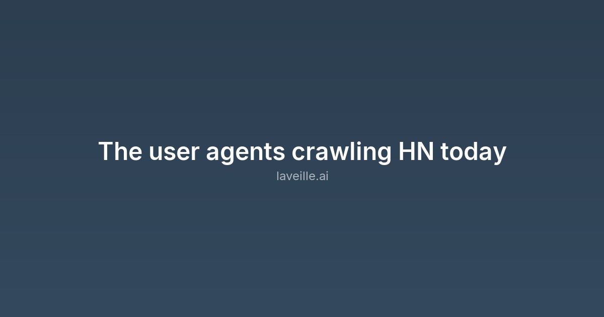 Capture d'écran de The user agents crawling HN today