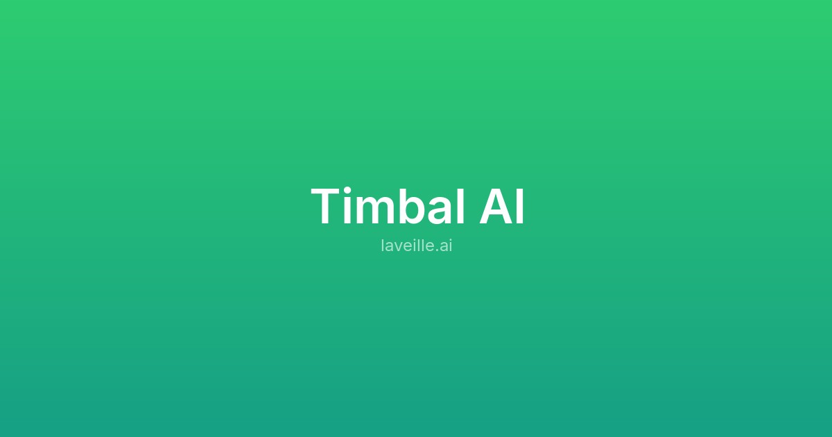 Capture d'écran de Timbal AI