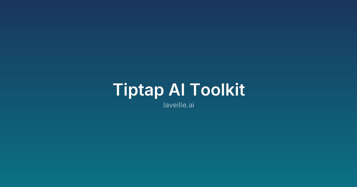 Capture d'écran de Tiptap AI Toolkit