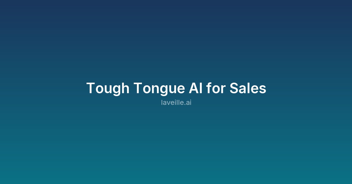 Capture d'écran de Tough Tongue AI for Sales