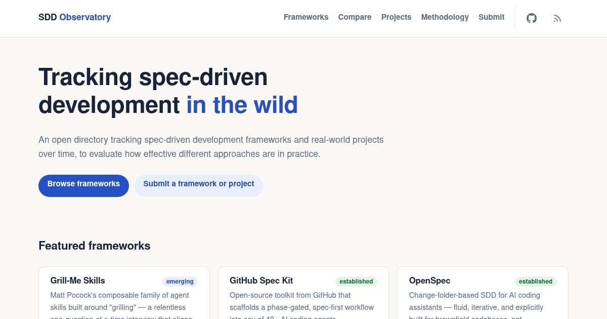 Capture d'écran de Tracking spec-driven development in the wild