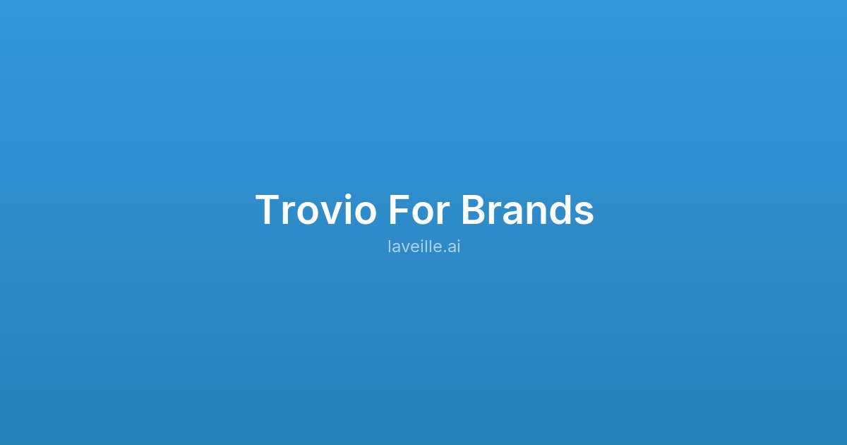 Capture d'écran de Trovio For Brands