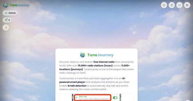 Capture d'écran de TuneJourney.com