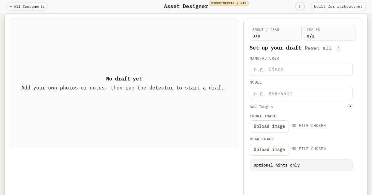 Capture d'écran de Turn server photos into editable rack templates (experimental)