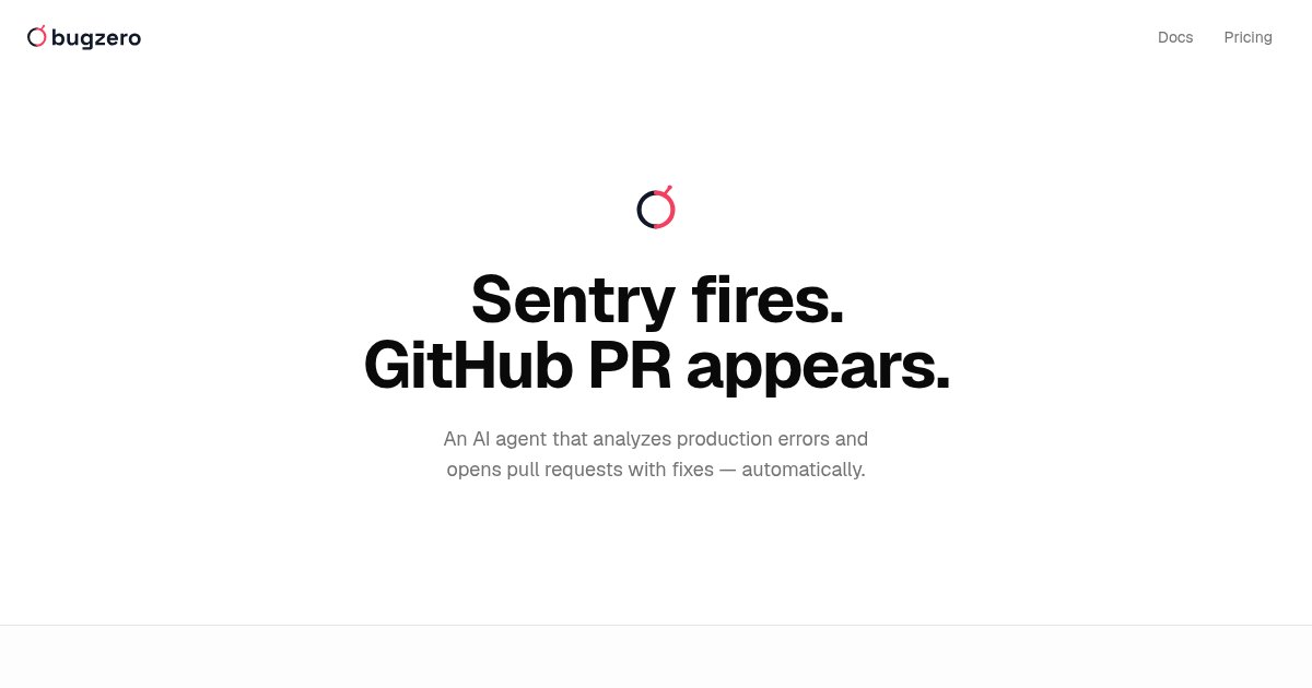 Capture d'écran de Turning Sentry errors into AI generated GitHub PRs with fixes
