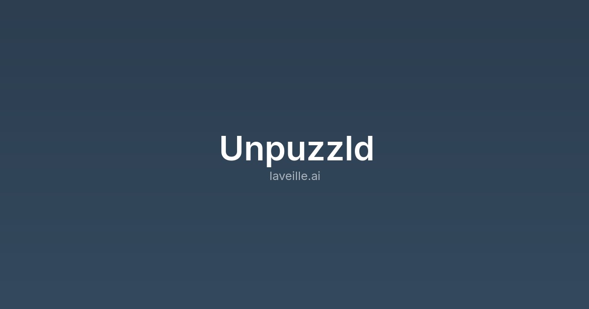 Capture d'écran de Unpuzzld
