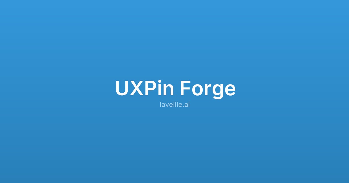 Capture d'écran de UXPin Forge