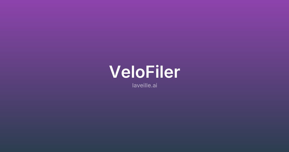 Capture d'écran de VeloFiler