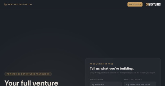 Capture d'écran de Venture Factory AI