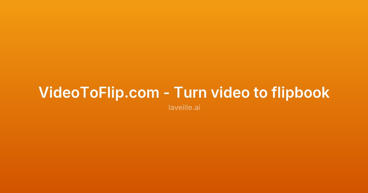 Capture d'écran de VideoToFlip.com - Turn video to flipbook