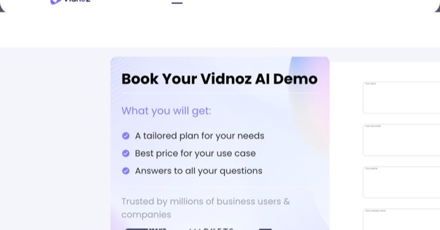 Capture d'écran de Vidnoz AI