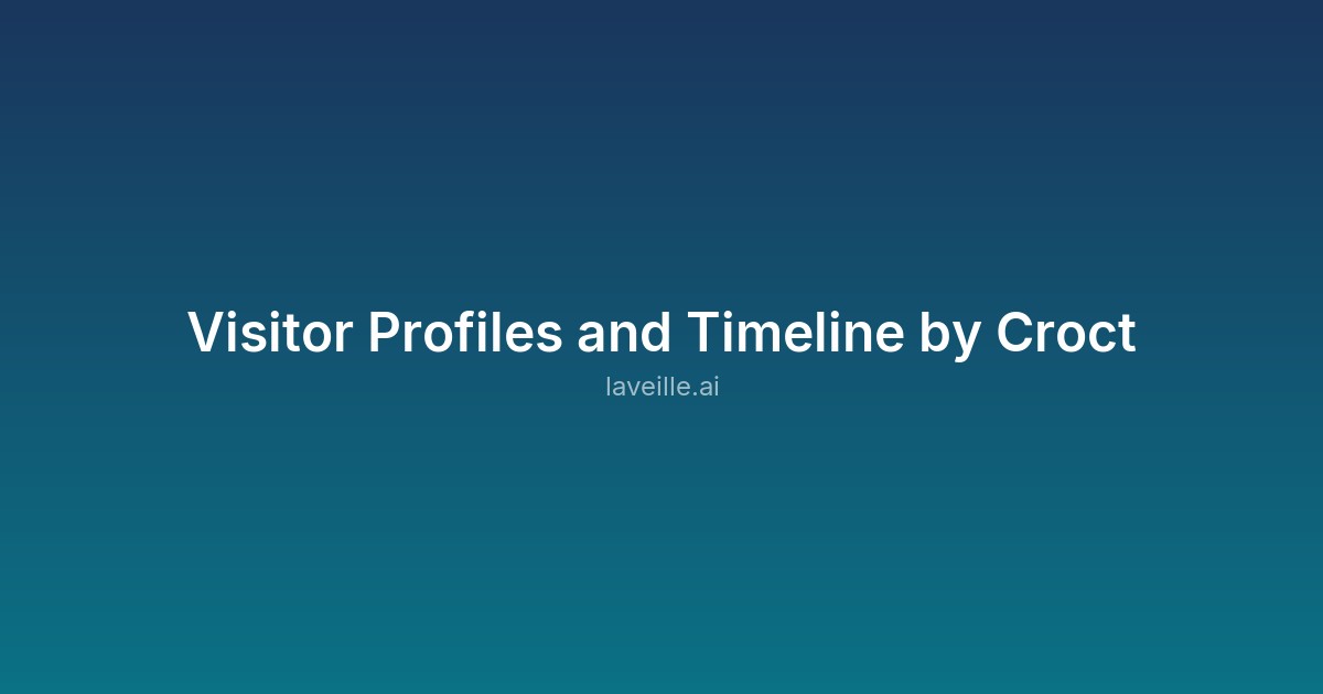 Capture d'écran de Visitor Profiles and Timeline by Croct