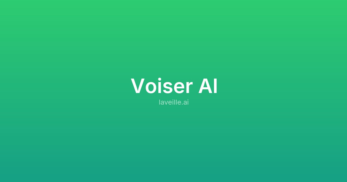 Capture d'écran de Voiser AI