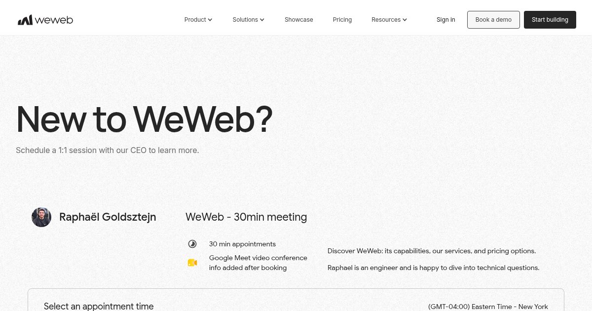 Capture d'écran de WeWeb 3.0