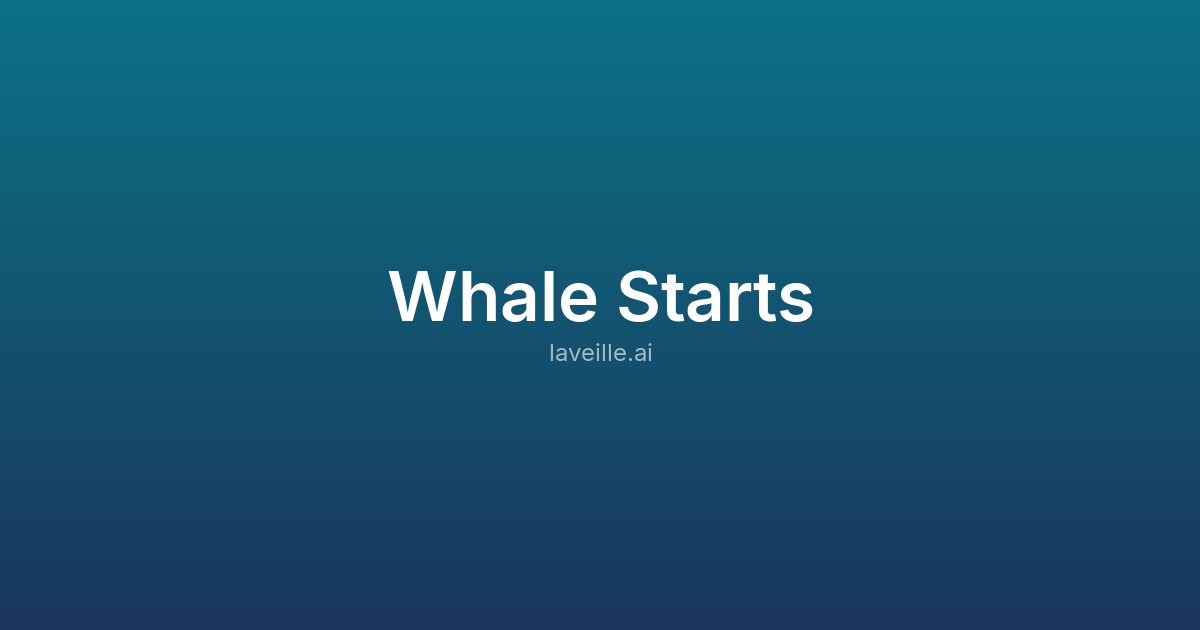 Capture d'écran de Whale Starts