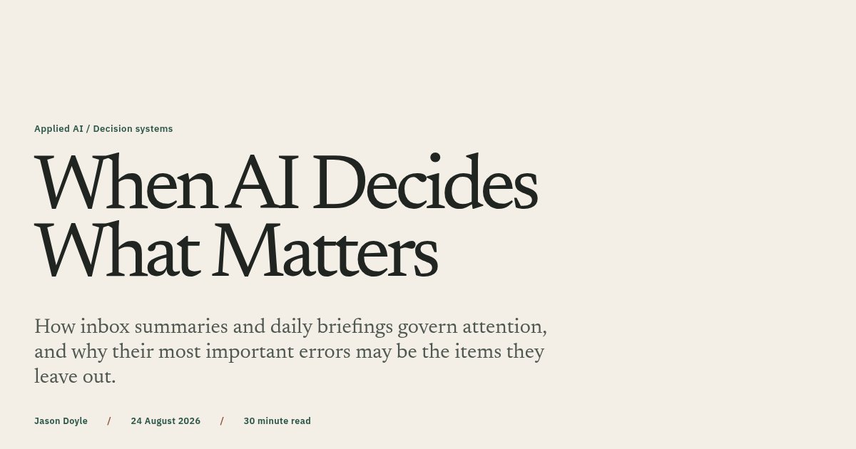 Capture d'écran de When AI Decides What Matters