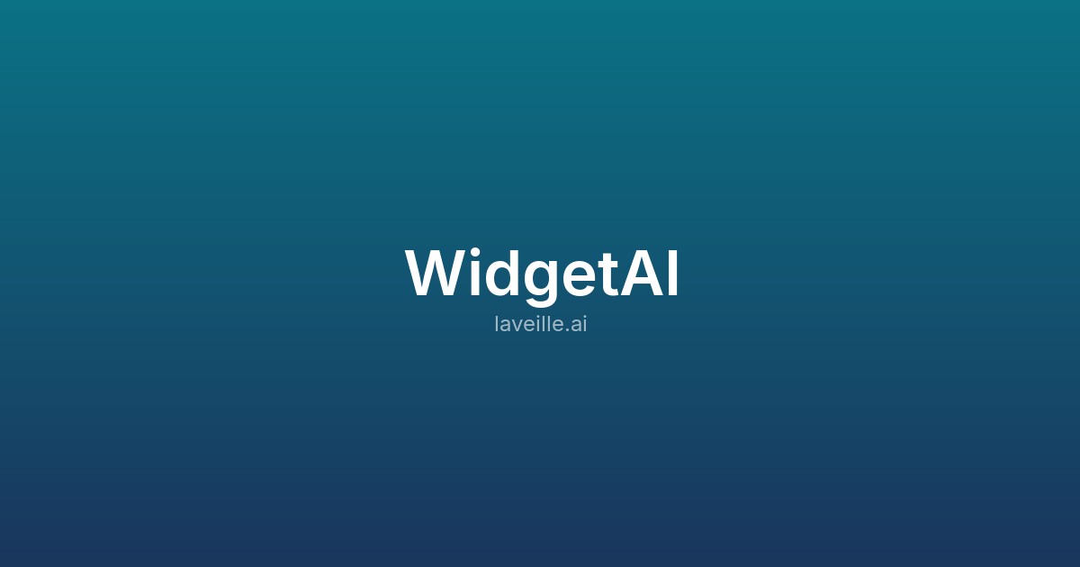 Capture d'écran de WidgetAI