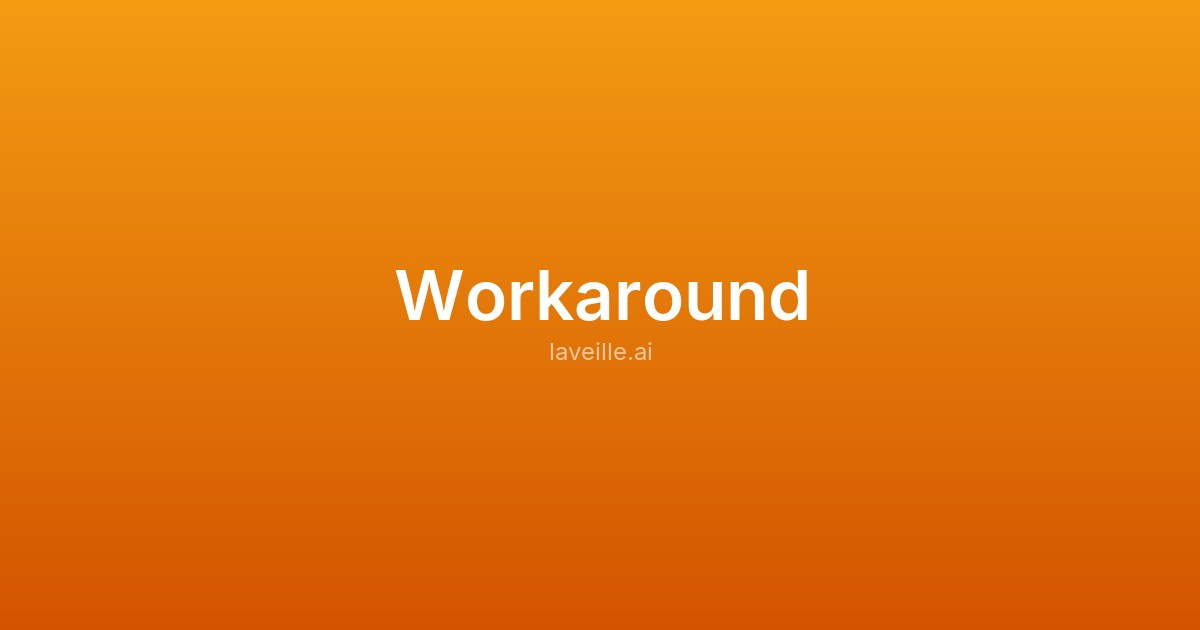 Capture d'écran de Workaround