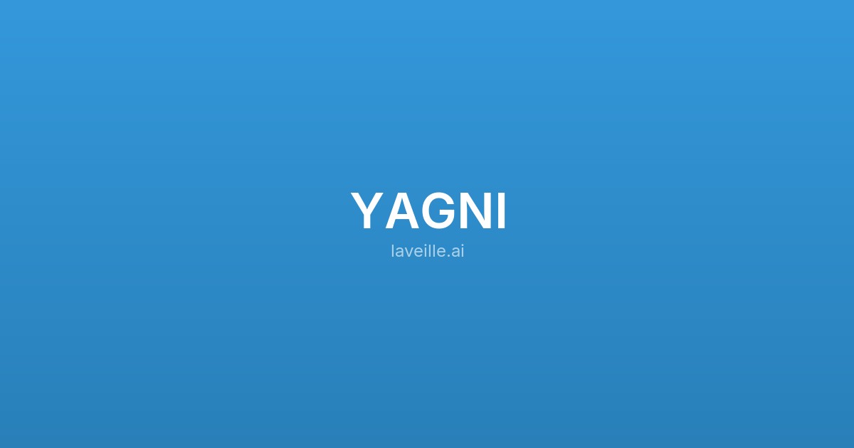 Capture d'écran de YAGNI