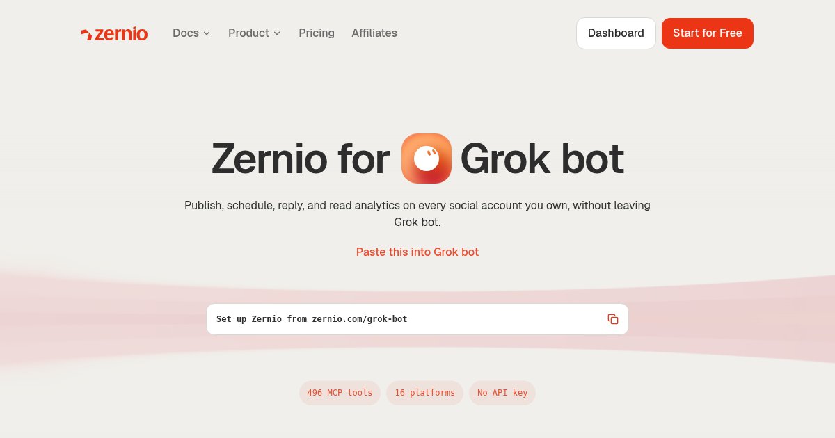 Capture d'écran de Zernio WhatsApp API