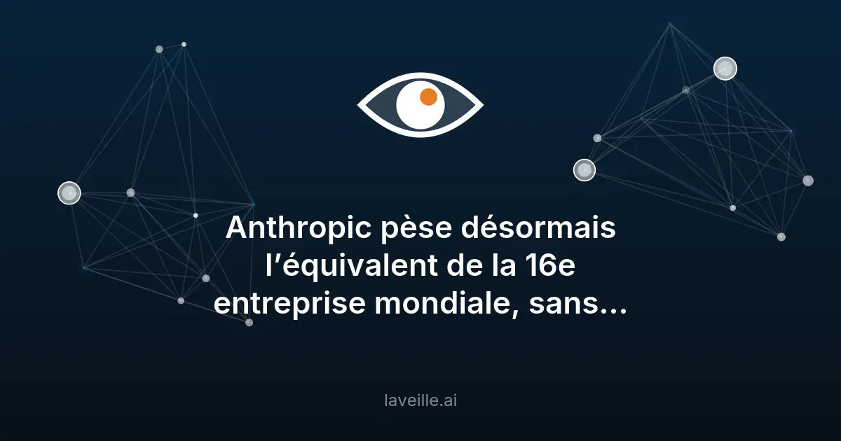 Anthropic valorisée à 965 milliards sans Bourse