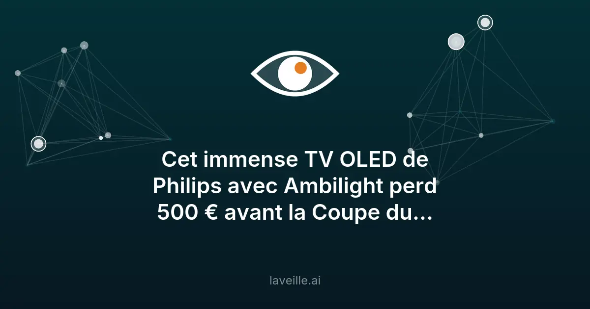 Téléviseur Philips 77OLED810 en promotion avant la Coupe du Monde
