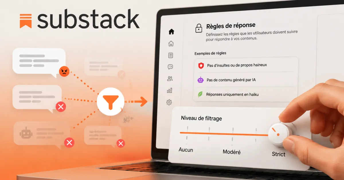 Substack lance des règles de réponse personnalisables