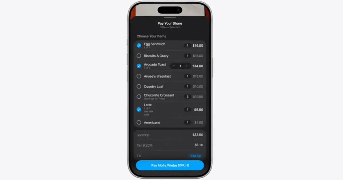 Apple simplifie le partage de l'addition avec Siri