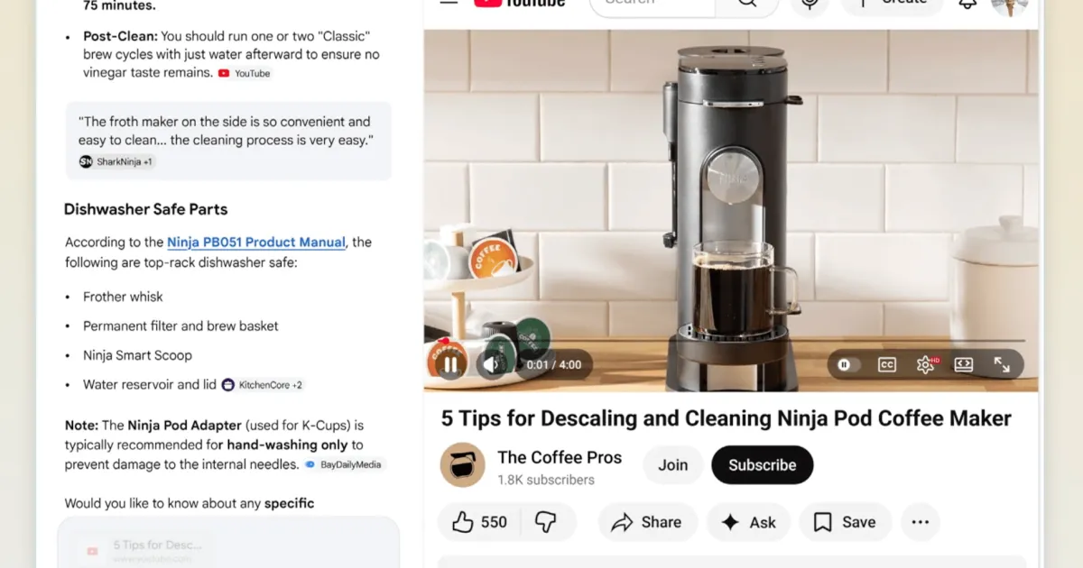 Google améliore son mode IA dans Chrome