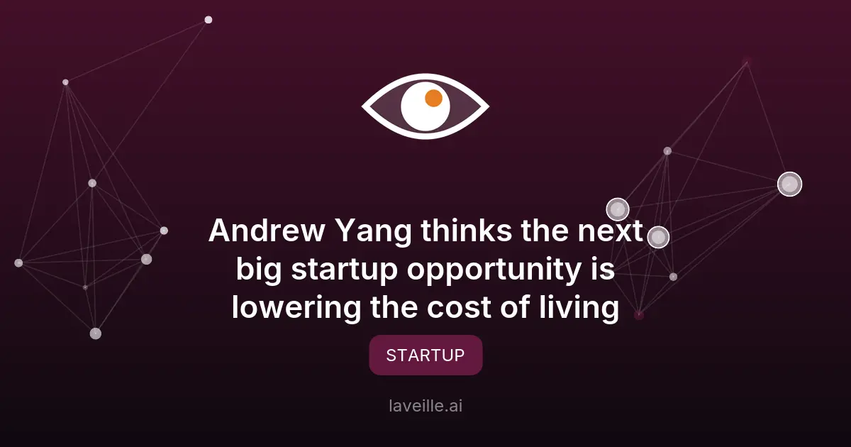 Andrew Yang : la tech doit réduire le coût de la vie