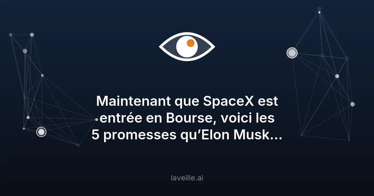 SpaceX en Bourse : les 5 défis d'Elon Musk
