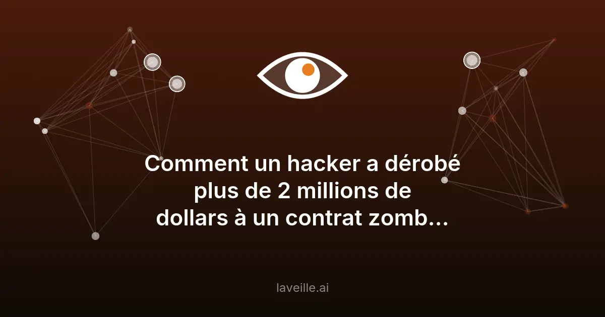 Faille critique vole 2M$ à un contrat Ethereum zombie