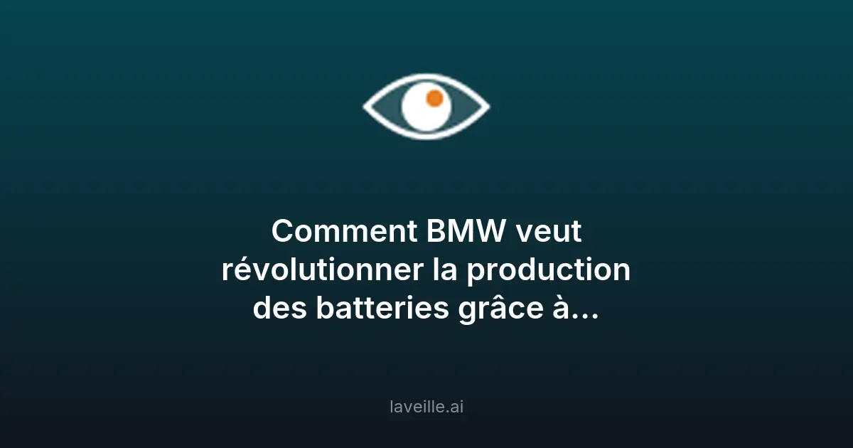 BMW et l'IA pour des batteries plus performantes