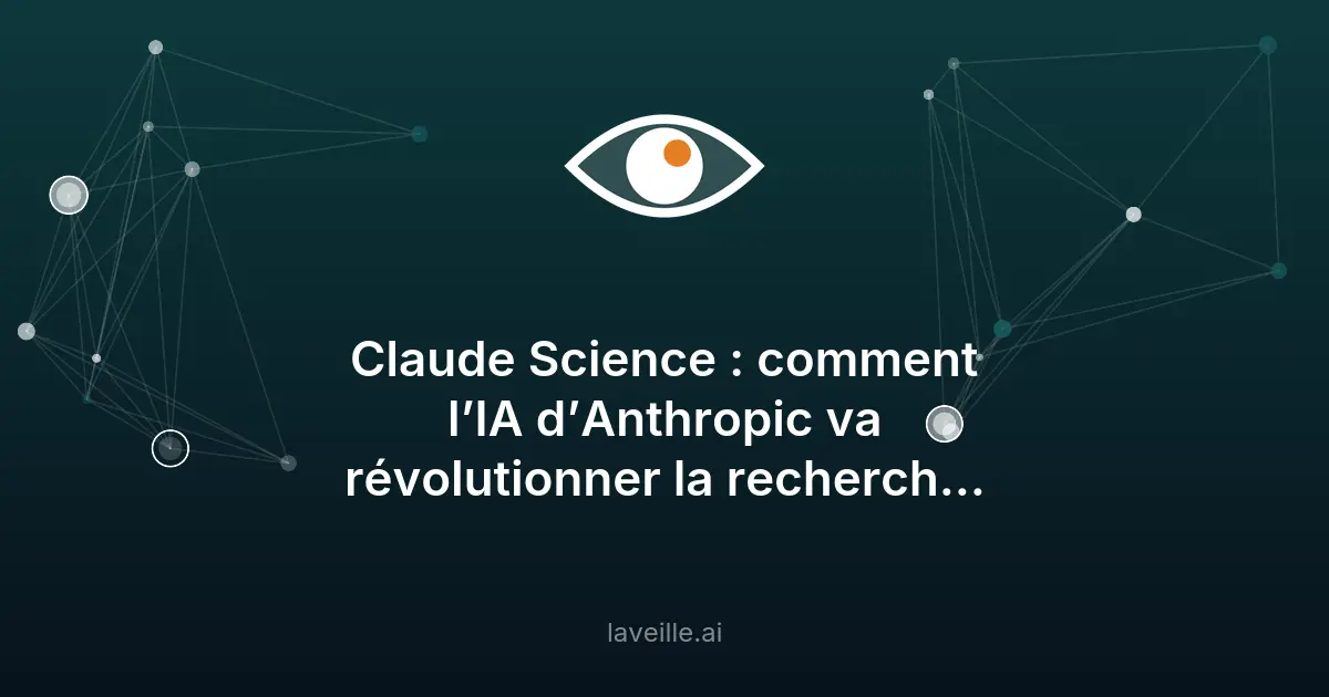 Claude Science : l'IA d'Anthropic pour la recherche