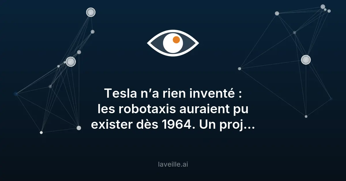 Projet Veyar : les robotaxis existaient déjà en 1964