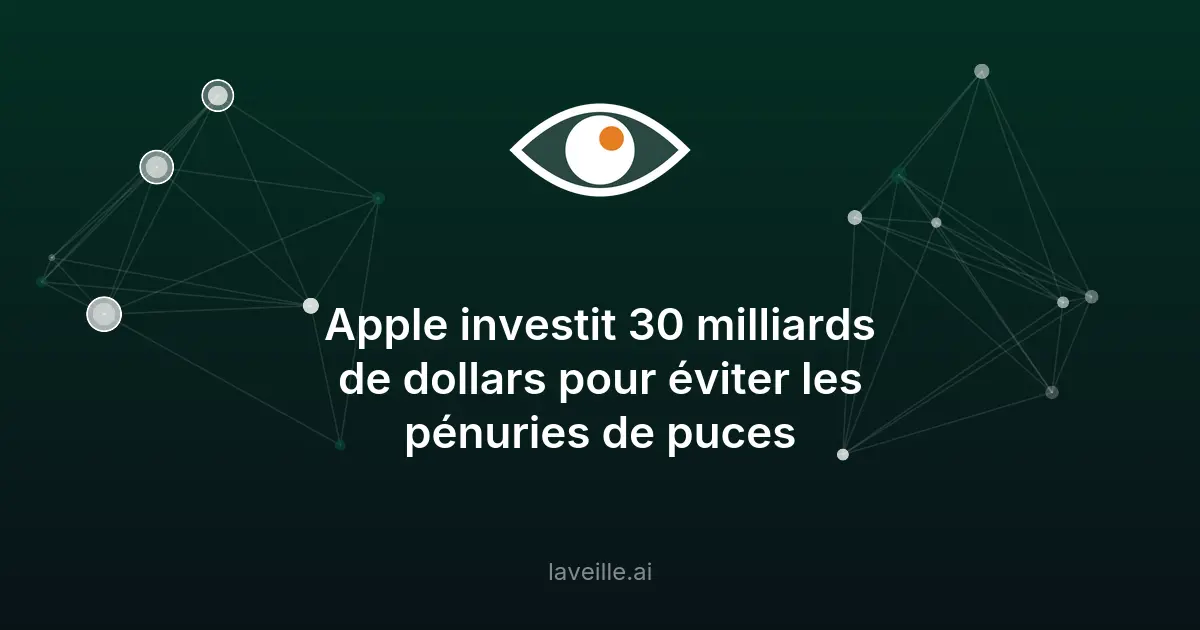Apple investit 30 milliards de dollars dans les puces avec Broadcom