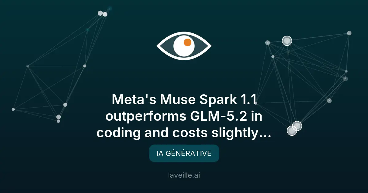 Meta Muse Spark 1.1 surpasse GLM-5.2 en codage