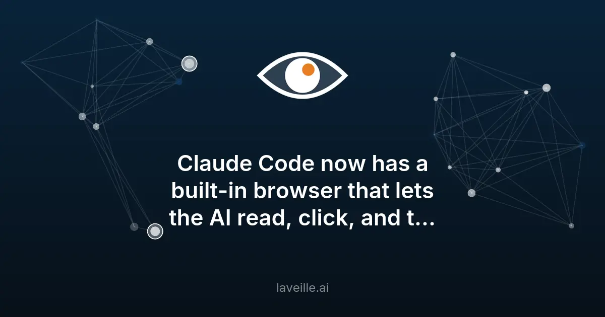 Claude Code intègre un navigateur pour interagir avec le web
