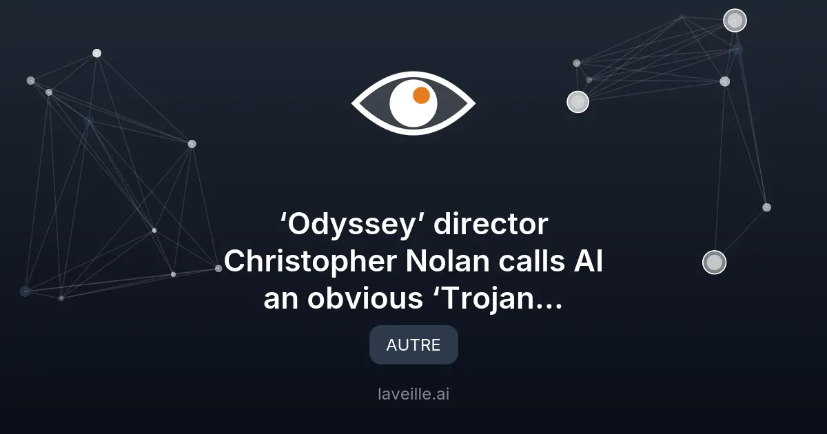 Christopher Nolan compare l'IA à un 'cheval de Troie'