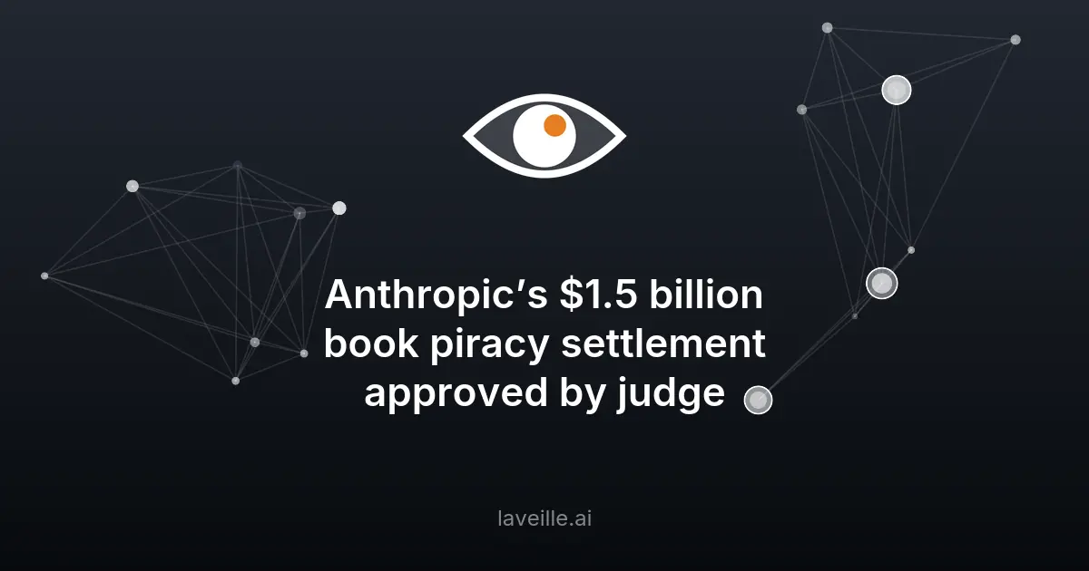 Anthropic règle à 1,5 milliard pour piratage de livres