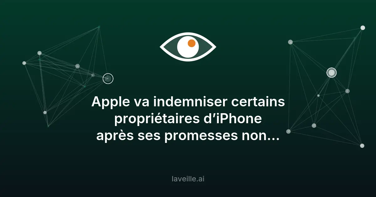 Apple indemnise pour Siri AI retardé : 250M$