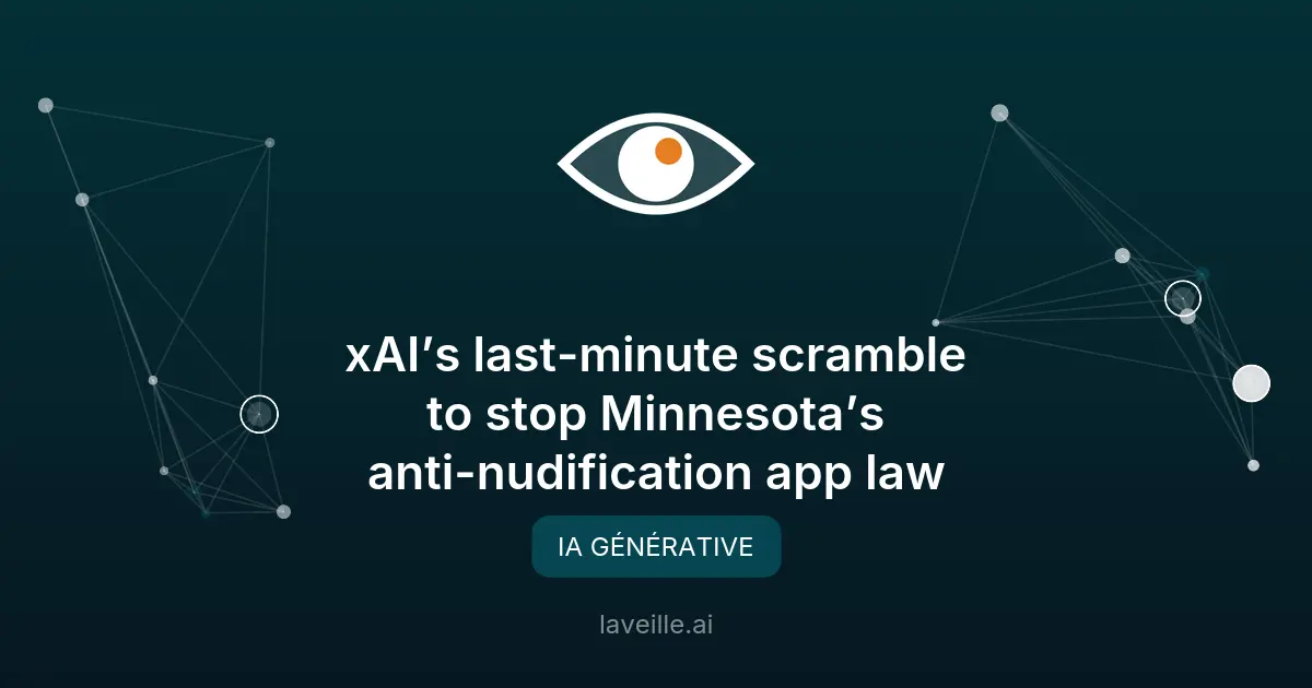 xAI poursuit le Minnesota sur la loi anti-nudification