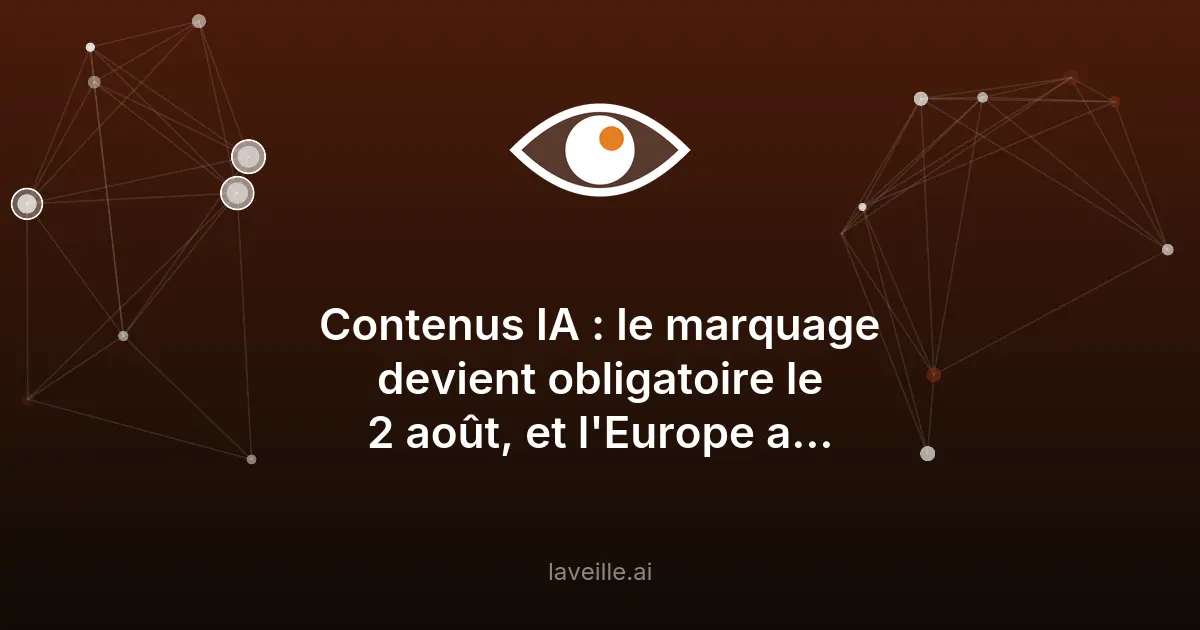Marquage IA obligatoire en Europe dès 2026 : ce qui change