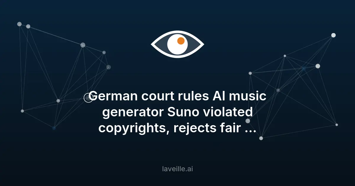 Suno condamné pour violation de droits d'auteur par un tribunal allemand