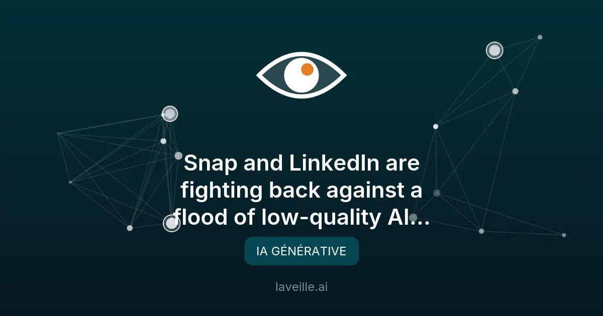 Snap et LinkedIn contre le contenu IA de mauvaise qualité